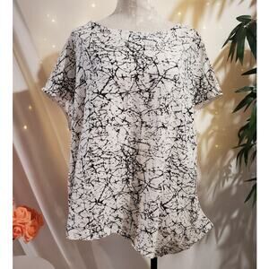 Bryn Walker Womens 100% Linen Asymmetrical Tunic Top Size L Lagenlook Relaxed